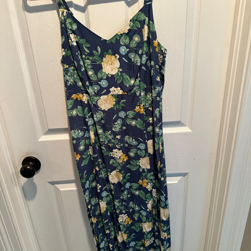 Old Navy Floral Maxi Dress - Navy and Yellow
